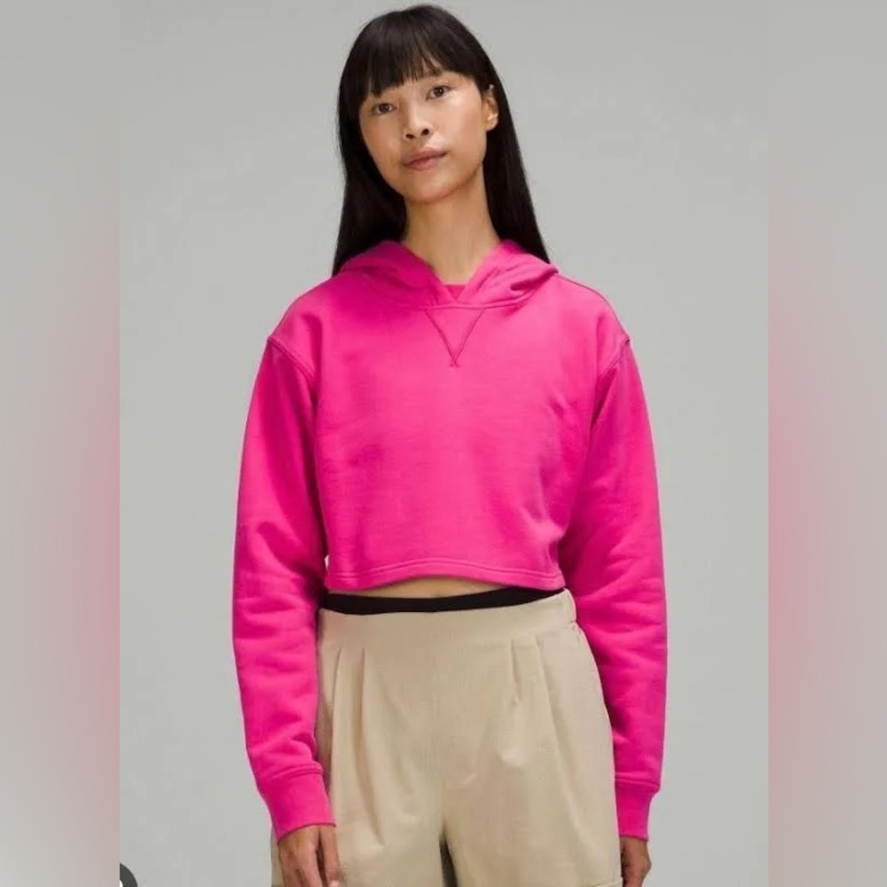Lululemon Women's All Yours Cropped Hoodie Sonic Pink